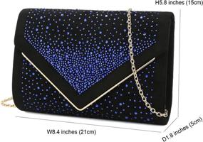 img 2 attached to Charming Tailor Envelope Rhinestone Evening Women's Handbags & Wallets: Clutches & Evening Bags Collection