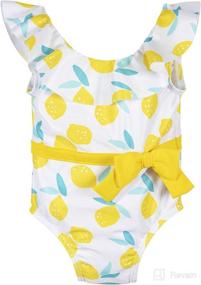 img 4 attached to Gerber One Piece Swimsuit Yellow Months Apparel & Accessories Baby Boys ~ Clothing