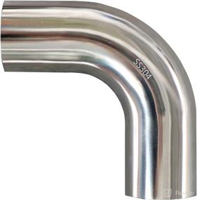 img 1 attached to 🔧 2.5-Inch Stainless Steel 90-Degree Mandrel Bend Elbow - 14GA/.078" Wall - 2" Leg - SS304 Stainless Steel Exhaust Piping for Car Modification, Stair Handrails, and More - ATOTL