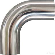 🔧 2.5-inch stainless steel 90-degree mandrel bend elbow - 14ga/.078" wall - 2" leg - ss304 stainless steel exhaust piping for car modification, stair handrails, and more - atotl logo