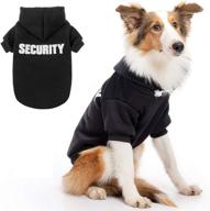 🐕 security printed dog hoodie pet clothes - soft cotton winter coat with hat for small, medium, and large dogs & cats логотип