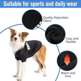 img 1 attached to 🐕 Security Printed Dog Hoodie Pet Clothes - Soft Cotton Winter Coat with Hat for Small, Medium, and Large Dogs & Cats