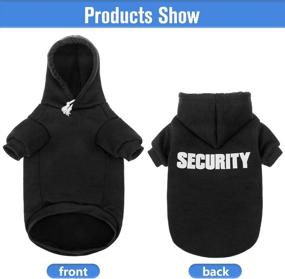 img 2 attached to 🐕 Security Printed Dog Hoodie Pet Clothes - Soft Cotton Winter Coat with Hat for Small, Medium, and Large Dogs & Cats