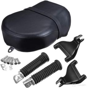 img 4 attached to 🏍️ Ambienceo Rear Foot Peg Footpeg Footrest & Pillion Passenger Seat for 2007-2013 Harley-Davidson Sportster XL 883L 883XL 883C 883N 1200N 1200 Nightster - Complete Mount Kit included