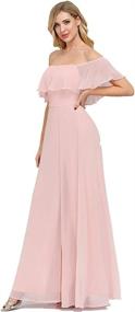 img 3 attached to Girls Shoulder Ruffle Evening Dresses Girls' Clothing ~ Dresses