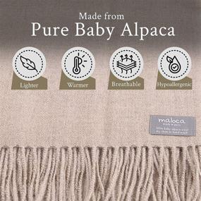 img 2 attached to Maloca Alpaca Oversized Authentic Hypoallergenic Women's Scarves & Wraps: A Top Choice in Accessories