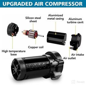 img 2 attached to Super Loud 12V 150db Air Horn Kit for Trucks Cars, Dual Trumpet Air Horns with Compressor – Ideal for 12V Vehicles, Motorcycles, Pickups, Trains, Boats (Black)