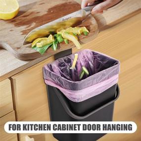 img 1 attached to 3L Black Small Countertop Compost Bin With Lid, Mini Kitchen Hanging Trash Can For Daily Cooking Scraps, Odor Free Tightly Sealed Mountable Trash Can