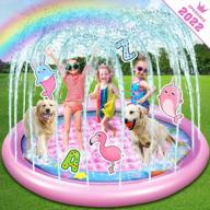 get ready for fun in the sun with our non-slip splash pad sprinkler - perfect for kids, dogs and toddlers 8-12! логотип