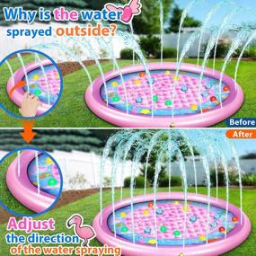 img 1 attached to Get Ready For Fun In The Sun With Our Non-Slip Splash Pad Sprinkler - Perfect For Kids, Dogs And Toddlers 8-12!