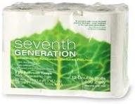 🧻бумага туалетная 2-х слойная белая без запаха seventh generation - упаковка коробка (48 рулонов по 400 листов) логотип