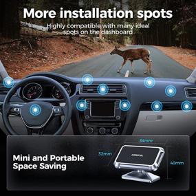 img 2 attached to 📱 High-Quality Car Magnetic Phone Mount with Powerful 8X Magnet, Built-in Metal Plate, and Super Sticky Dashboard Holder for Easy Installation - Compatible with iPhone 13, 12, 11 Pro, Xr, Xs, MAX, X, Galaxy S20, and all smartphones