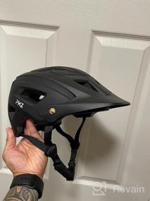 img 3 attached to PHZ Велошлем для взрослых: сертифицированная безопасность с подсветкой, козырьком и внутренними накладками для мужчин и женщин на горных, шоссейных и скейтбордовых велосипедах.