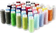 sewing thread set - 39 colors, 60m/66y per roll, embroidery & sewing machine thread for hand stitching and sewing machines logo