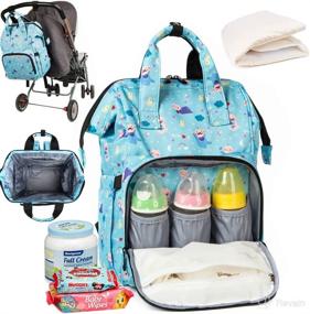 img 3 attached to Capacity Weekender Diaper Backpack Changing Diapering