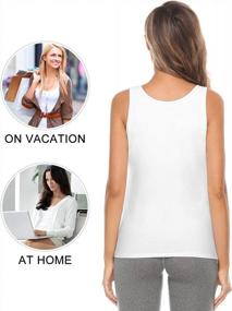 img 1 attached to Comfortable And Stylish Women'S Tank Tops With Built-In Bra For Layering And Activewear
