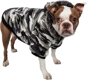 img 4 attached to 🐶 Stay Stylish & Warm this Winter with the Pet Life Classic Metallic Dog Coat - Featuring 3M Thinsulate Insulation and Removable Fur Hood for Small, Medium, and Large Dogs