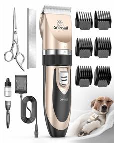 img 4 attached to Quiet And Easy Grooming With Oneisall Rechargeable Dog Shaver Clippers