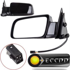 img 4 attached to 🚗 ECCPP Driver and Passenger Power Side View Mirrors Replacement for Chevy and GMC Pickup Trucks and SUVs - Fit 15764757 15764758