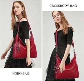 img 3 attached to OVER EARTH Crossbody O148E Black Women's Handbags & Wallets : Hobo Bags