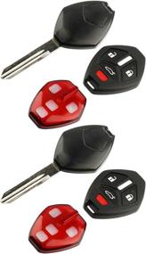 img 1 attached to Key Fob Keyless Entry Shell Case & Pad for Mitsubishi 2006-2007 Eclipse/Galant (Set of 2)