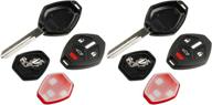 key fob keyless entry shell case & pad for mitsubishi 2006-2007 eclipse/galant (set of 2) логотип