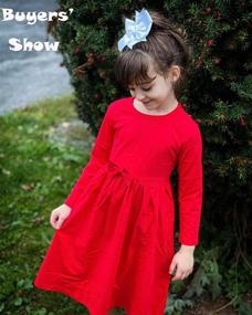 img 2 attached to Arshiner Sleeve Twirly Skater Casual Girls' Clothing - Dresses