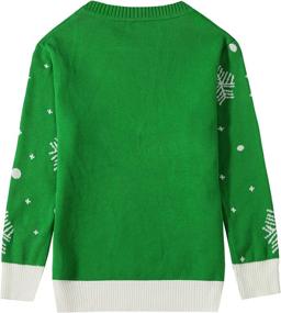 img 3 attached to Camii Mia Reindeer Snowflake Christmas Boys' Clothing - Sweaters