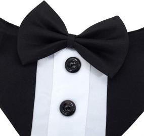 img 1 attached to 🐱 Handcrafted Adjustable Formal Neck Tie and Collar for Dogs Cats – Pets' Dog Cat Bowtie Collar (Size S)