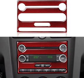 img 4 attached to 🚗 Enhance Your Ford Mustang GT 2005-2009: Carbon Fiber CD Panel Sticker Decal for Interior Trim and Center Console - S197 Accessories