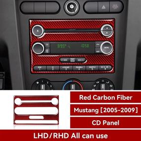 img 3 attached to 🚗 Enhance Your Ford Mustang GT 2005-2009: Carbon Fiber CD Panel Sticker Decal for Interior Trim and Center Console - S197 Accessories