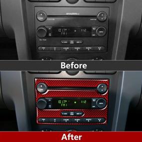 img 1 attached to 🚗 Enhance Your Ford Mustang GT 2005-2009: Carbon Fiber CD Panel Sticker Decal for Interior Trim and Center Console - S197 Accessories