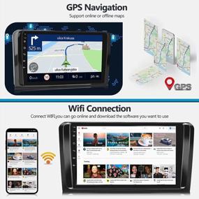 img 2 attached to Обновите свой Mercedes Benz с помощью беспроводной Carplay и навигации - Android Car Stereo для ML GL ML350 GL320 X164 2005-2011 с 9-дюймовым сенсорным экраном, WiFi, Bluetooth, USB и резервной камерой