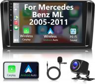 обновите свой mercedes benz с помощью беспроводной carplay и навигации - android car stereo для ml gl ml350 gl320 x164 2005-2011 с 9-дюймовым сенсорным экраном, wifi, bluetooth, usb и резервной камерой логотип