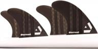 honeycomb carbon dorsal quad surfboard fins (set of 4) with fcs base in black logo