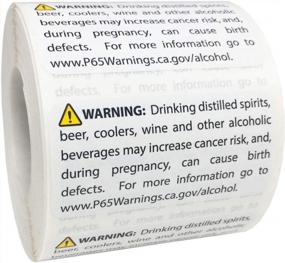 img 2 attached to California Proposition 65 Alcoholic Beverages Warning Labels 1 X 2 Inch 500 Adhesive Stickers