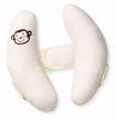 banana-shaped inchant adjustable travel pillow with neck support for toddlers in white - ideal headrest for car seats and pushchairs logo