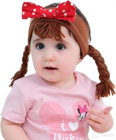 img 4 attached to Lujuny Funny Fake Braid Headband Baby Care