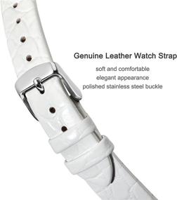 img 1 attached to 👩 BISONSTRAP Women's Leather Watch Straps: Stylish Replacement Bands Designed for Polished Watches