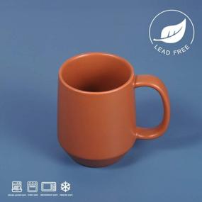 img 1 attached to Enjoy Hot Beverages In Style With Miicol'S 16Oz Ceramic Mug: Perfect For Home Or Office, Frosted Surface And Chocolate Color, Microwave & Dishwasher Safe