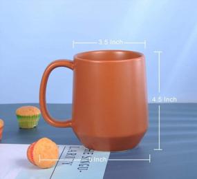img 3 attached to Enjoy Hot Beverages In Style With Miicol'S 16Oz Ceramic Mug: Perfect For Home Or Office, Frosted Surface And Chocolate Color, Microwave & Dishwasher Safe