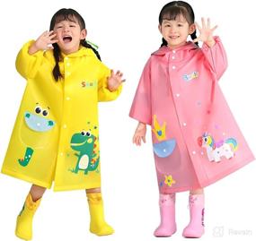 img 2 attached to 🦖 Dinosaur Hooded Raincoat for Kids, Waterproof Poncho Rain Jacket, Outdoor Sports Coat, Boys & Girls, 2-12 Years