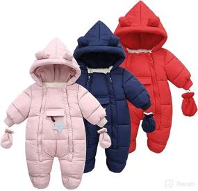 img 1 attached to Muineobuka Newborn Snowsuit Jumpsuits Outfits Apparel & Accessories Baby Boys