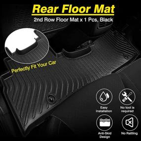 img 2 attached to 🚗 High-Edge All Weather Floor Liners for Kia Sorento 2016-2020 - Cartist Floor Mats, TPO Odorless, Sorento Accessories, 1st & 2nd Row Car Mats