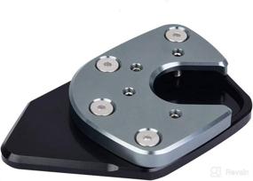 img 3 attached to Upgraded Gray Side Stand Plate Extension Pad for NC750X/X ADV 17-19 by Qiilu Motorcycle - Enhance Stability