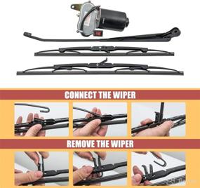 img 1 attached to 🔋 Tepeng Universal 12V Electric UTV Windshield Wiper Kit: Essential Compatibility with Polaris Ranger, Honda Pioneer, Can Am X3, and More