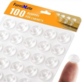 img 4 attached to Protect Your Cabinets And Drawers With Clear Soft Close Bumpers - 100PCS Adhesive Rubber Pads For Sound Dampening And Picture Frames Included!