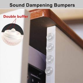 img 3 attached to Protect Your Cabinets And Drawers With Clear Soft Close Bumpers - 100PCS Adhesive Rubber Pads For Sound Dampening And Picture Frames Included!