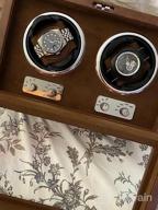 img 1 attached to ROTHWELL Double Watch Winder For Automatic Watches With Quiet Motor With Multiple Speeds And Rotation Settings (Tan/Brown) review by Doug Olson
