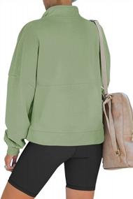 img 1 attached to Oversized Green Cropped Sweatshirt For Women With Long Sleeves, Button-Up Front, & Casual Collar - Perfect Pullover For Daily Wear - Size Large - PINKMSTYLE